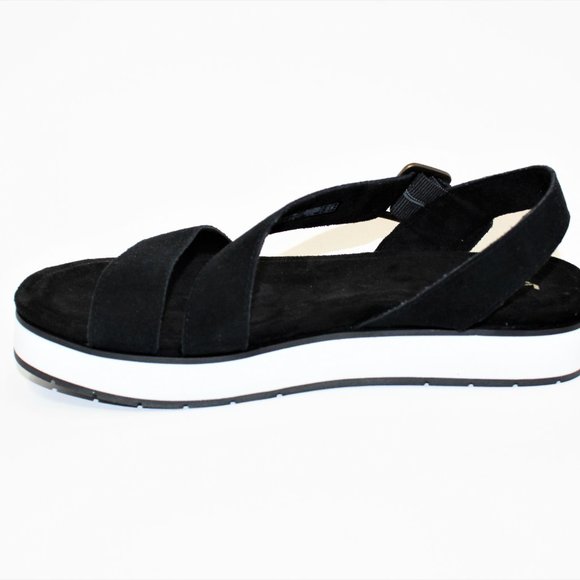 Koolaburra by UGG Buckle Sandals Platforms Black/White Women's 9 New! - Picture 8 of 12